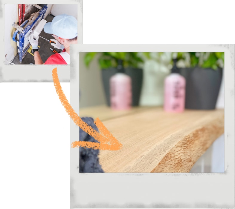 Abdeckung-Vorwandinstallation Holz