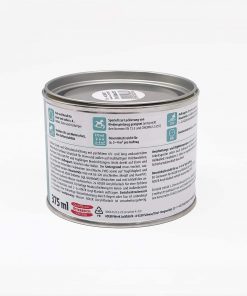 Rückseite einer Dose ADLER Acryl Klarlack für Innen- und Außenanwendungen.