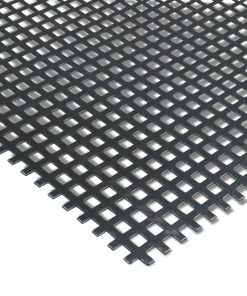 Quadratisches Aluminium-Lochblech Qg 5-8 in perspektivischer Nahaufnahme.