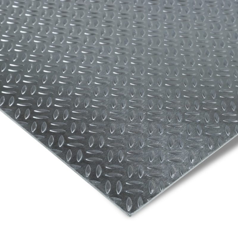 Aluminium Mini-Duett Riffelblech mit strukturierter Oberfläche.