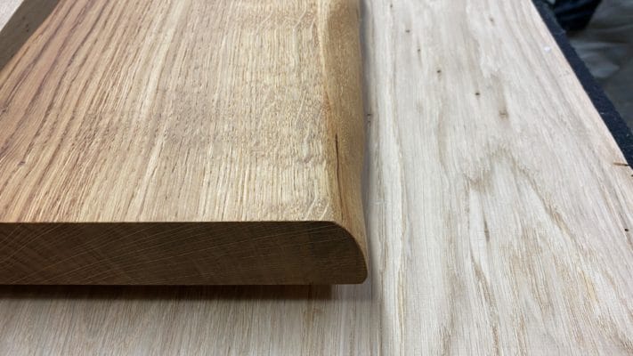 geöltes und unbehandeltes Holz im Vergleich