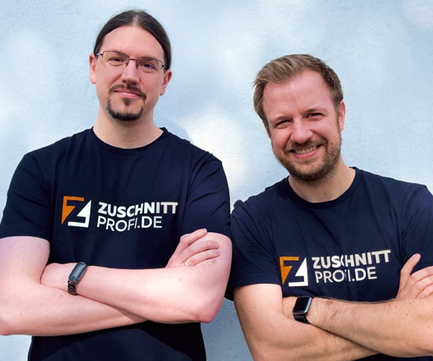 Andre und Ben - zwei Mitarbeiter von zuschnittprofi.mom.