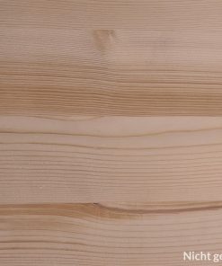 Eine unbehandelte Fichten-Oberfläche zeigt eine helle und ruhige Maserung.