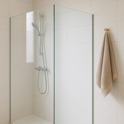 ESG-Glas als Duschwand - sicher, stilvoll und pflegeleicht.