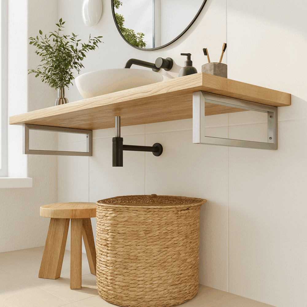 Stabilität mit Stil – klare Linien für moderne Badezimmergestaltung.