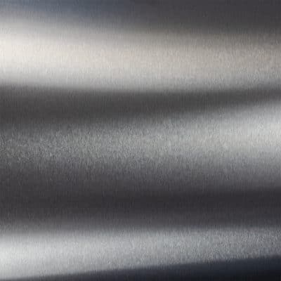 Maßgefertigtes Edelstahlblech V2A, 1 mm stark, K240 geschliffen mit feiner, matter Oberfläche.