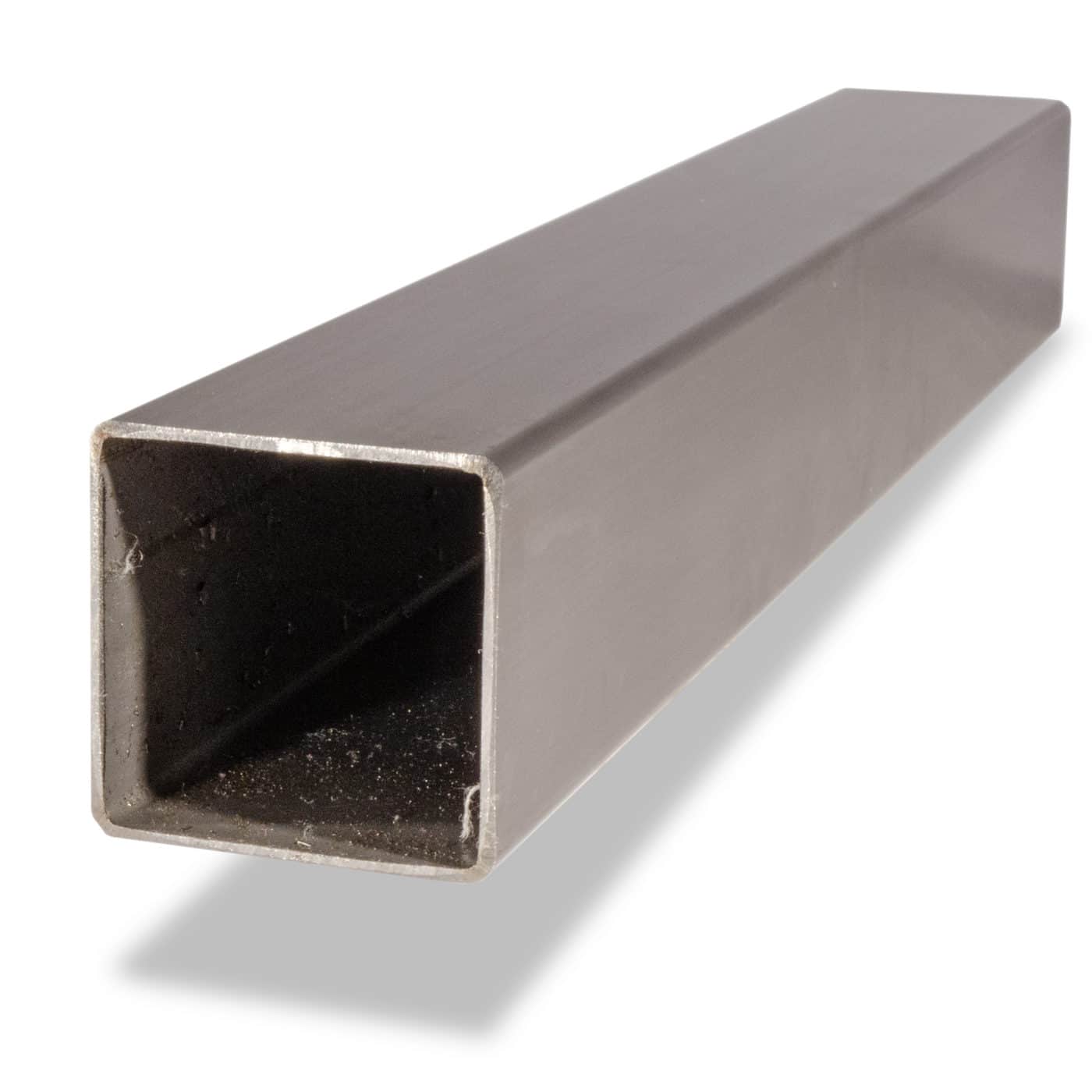 Edelstahl V2A Quadrat-Rohr 40 × 40 mm, 1,5 mm Wandstärke