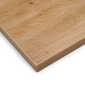 Maßgefertigte Dekorplatte Eiche Natur mit 2mm ABS-Kante für hochwertige Möbelprojekte.
