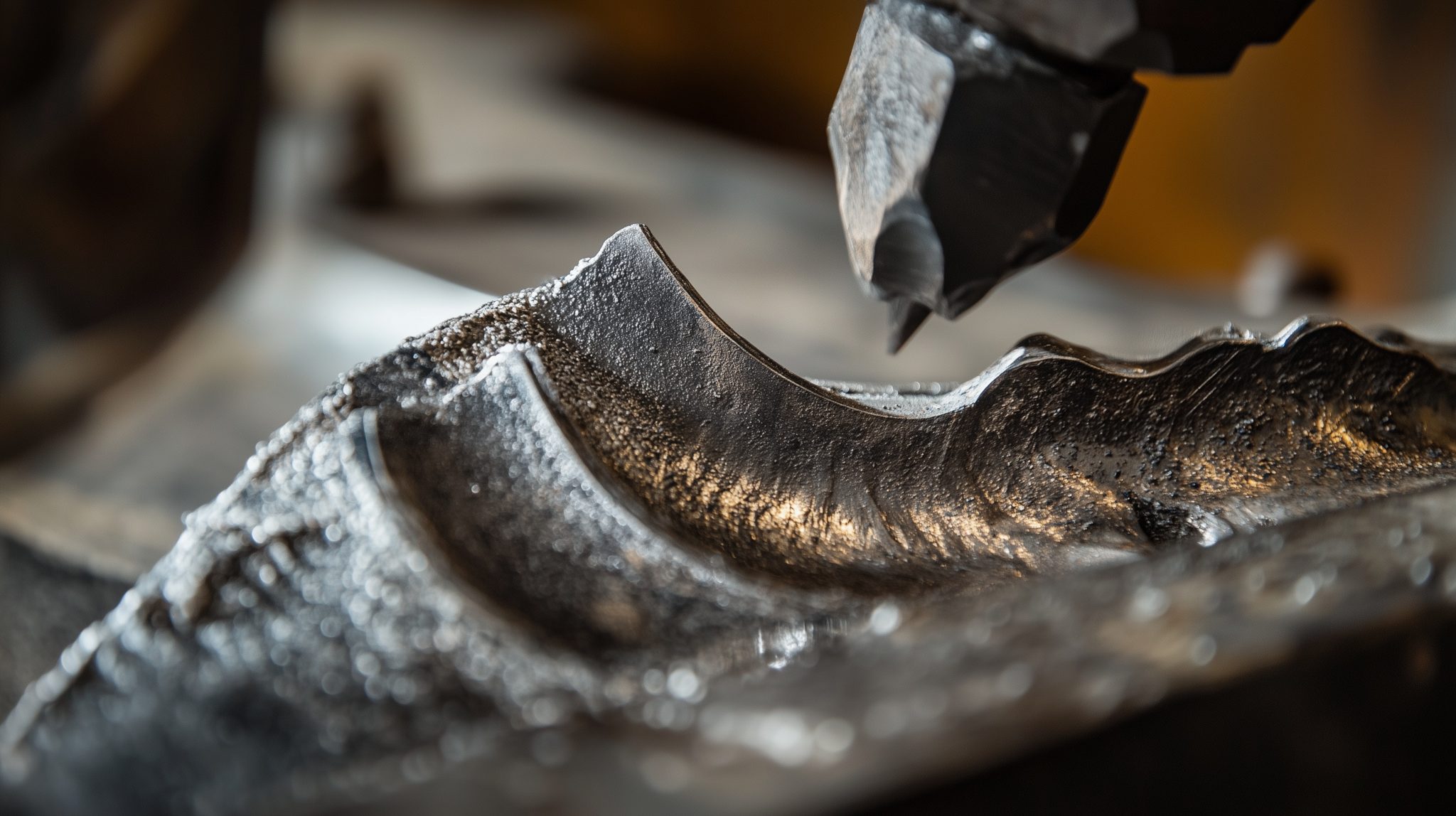 Metallblech wird mit einem Stempel in eine V-förmige Matrize gepresst