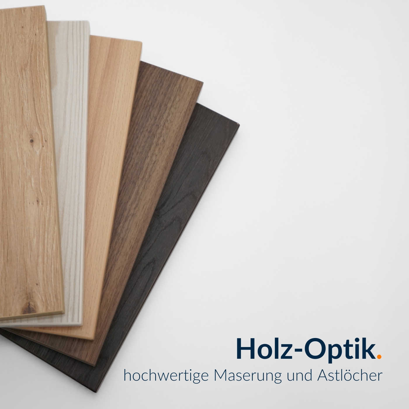 Verschiedene Holz-Optiken im Vergleich.