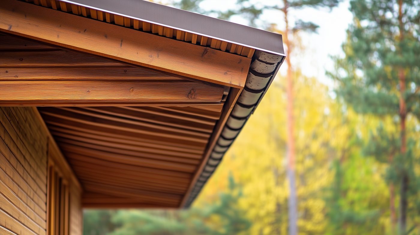 Dachüberstand schützt die Holzfassade vor Nässe