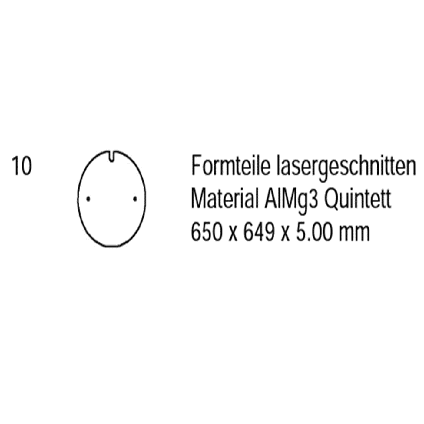 Eine schematische Grafik zeigt lasergeschnittene Formteile aus Aluminium.