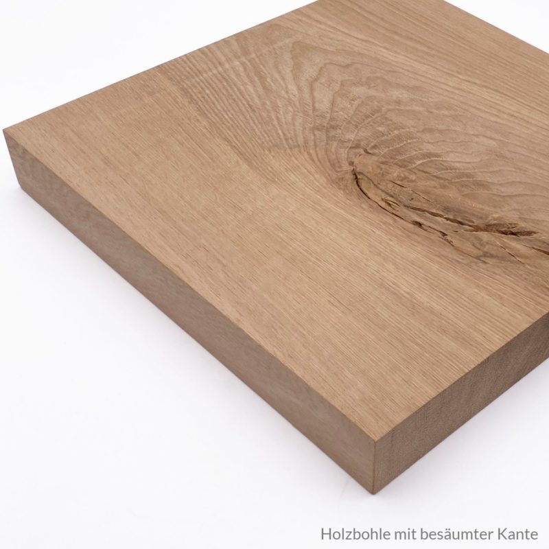 Eichenbohle mit besäumter Kante
