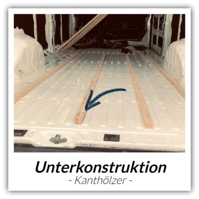 Camper Ausbau Bodenplatte Unterkonstruktion