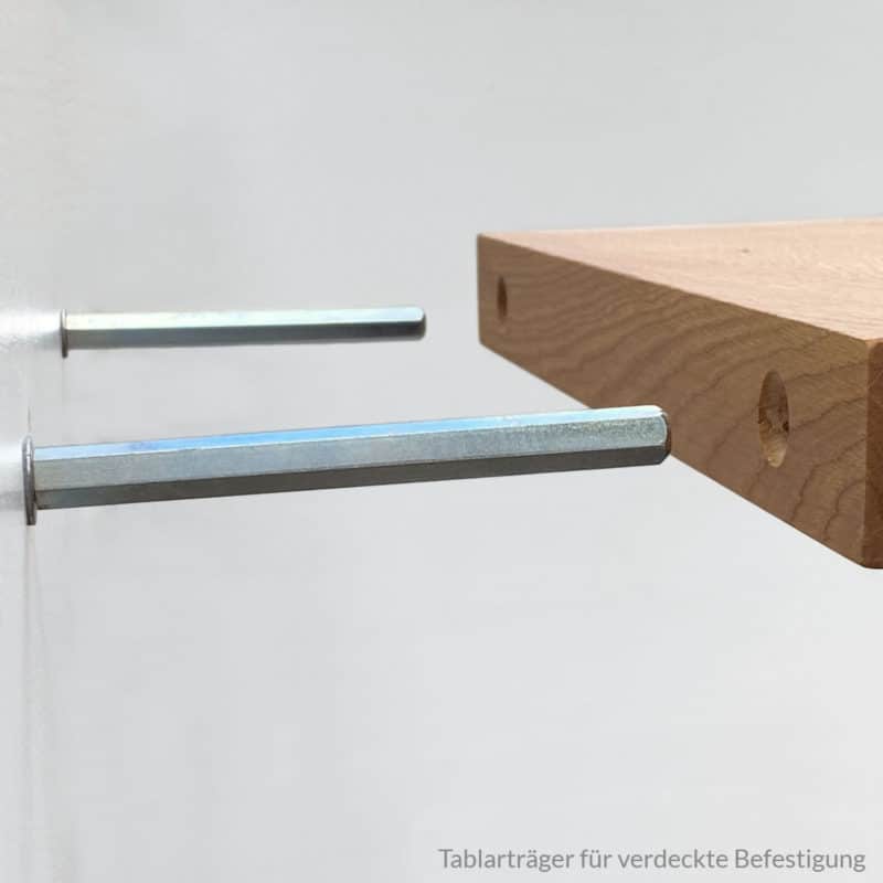 hochwertiger Tablarträger für verdeckte Befestigung