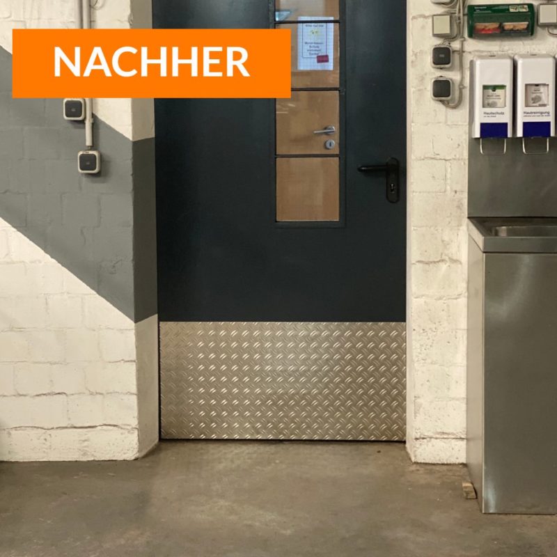 Trittschutz für Werkstatt Türen