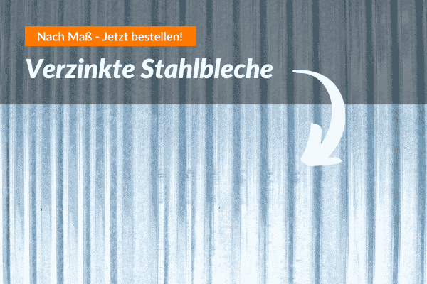 Verzinkte Stahlbleche zeigen eine senkrechte Struktur sowie eine metallische Oberfläche im Detail.