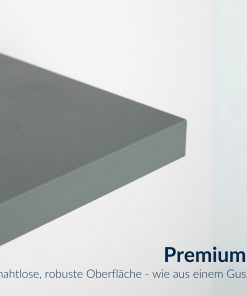 Modernes Wandregal mit laserverschweißten Kanten, ideal für stilvolle Wohnräume.