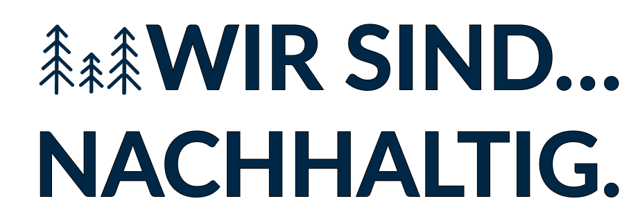 Das Icon stellt einen Textausschnitt mit "Wir sind nachhaltig" dar.